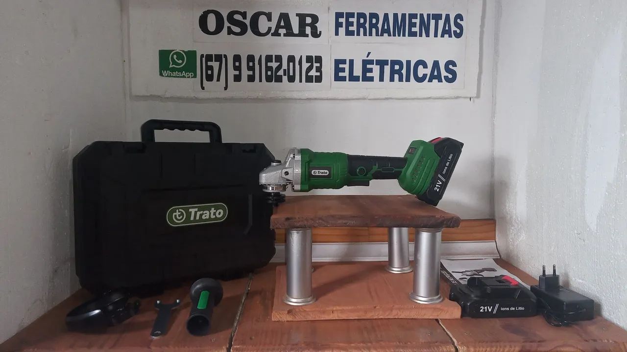 Esmerilhadeira com bateria ( 2 baterias) entrego. - Foto 2