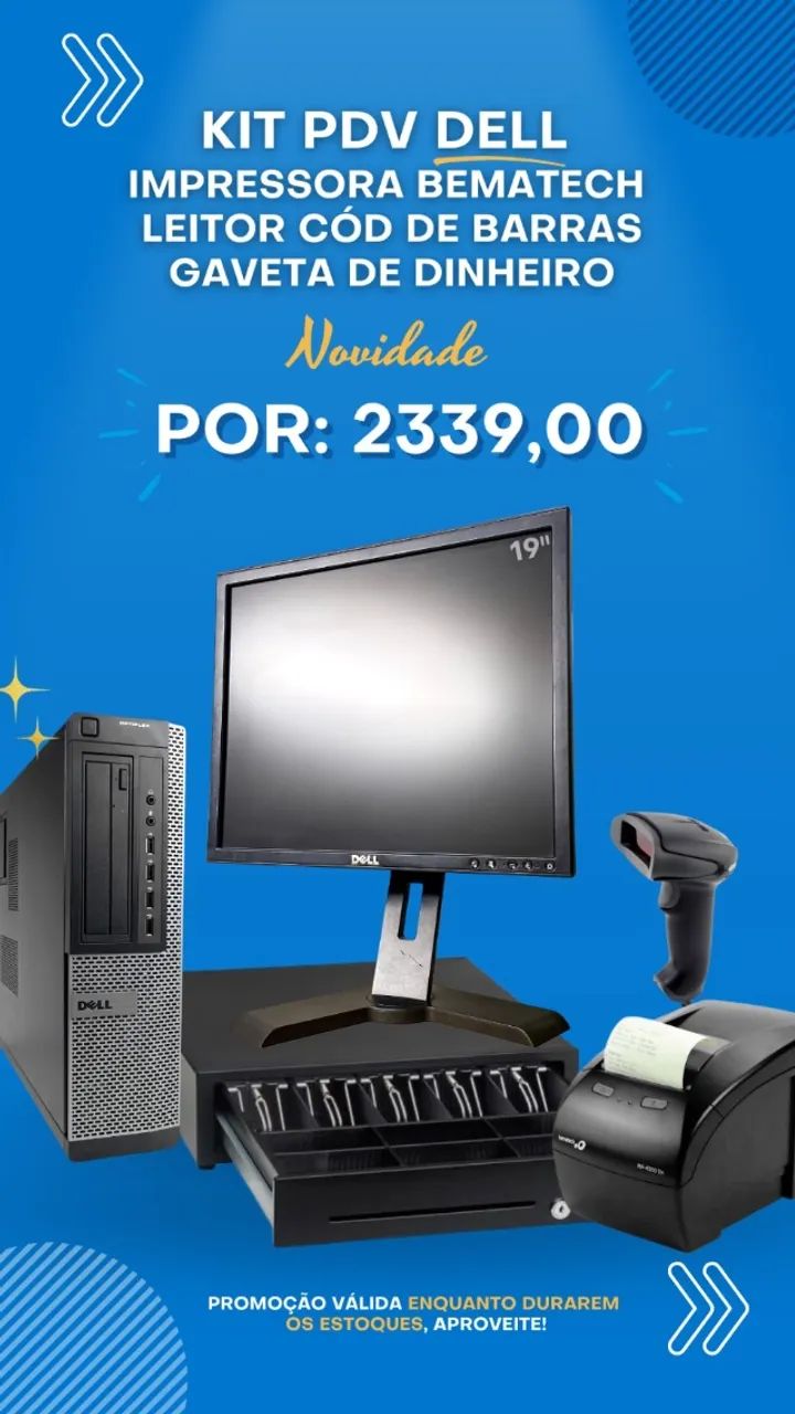 Kit Frente De Caixa Pdv Completo Mercado / Comercio + Nfe