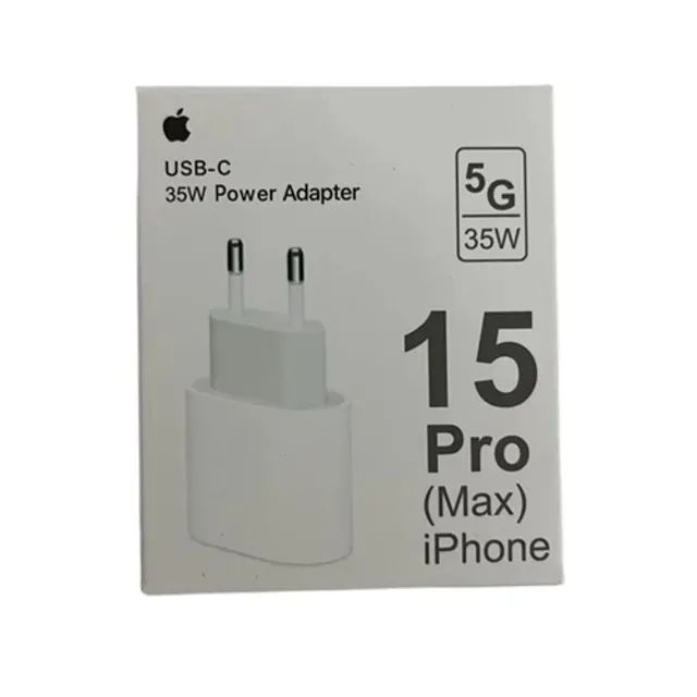 Carregador Iphone 15 Tipo C Caixa Apple 35w iPhone 15 Pro Max