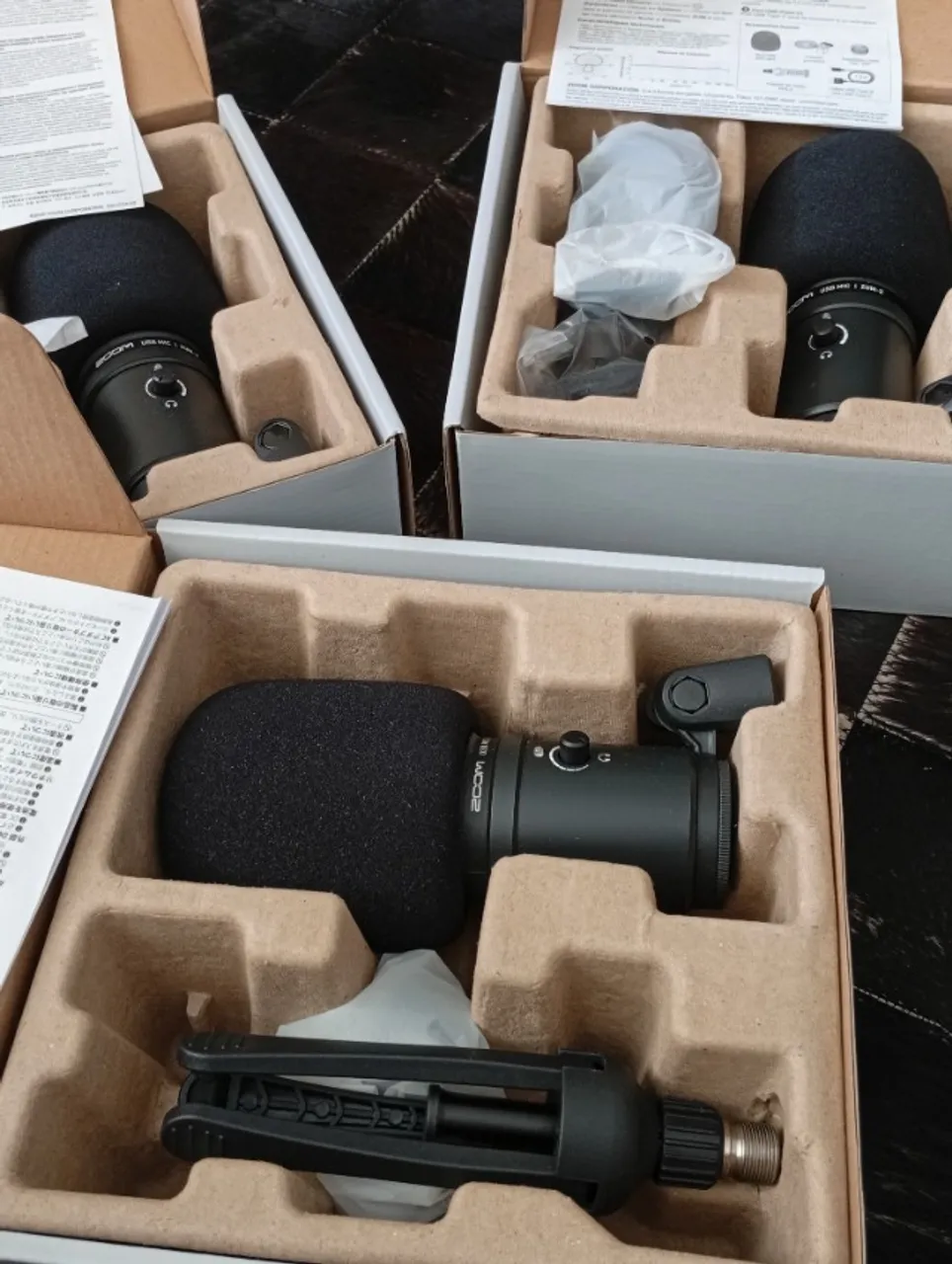 Microfones Zoom zum 2 usb podcast