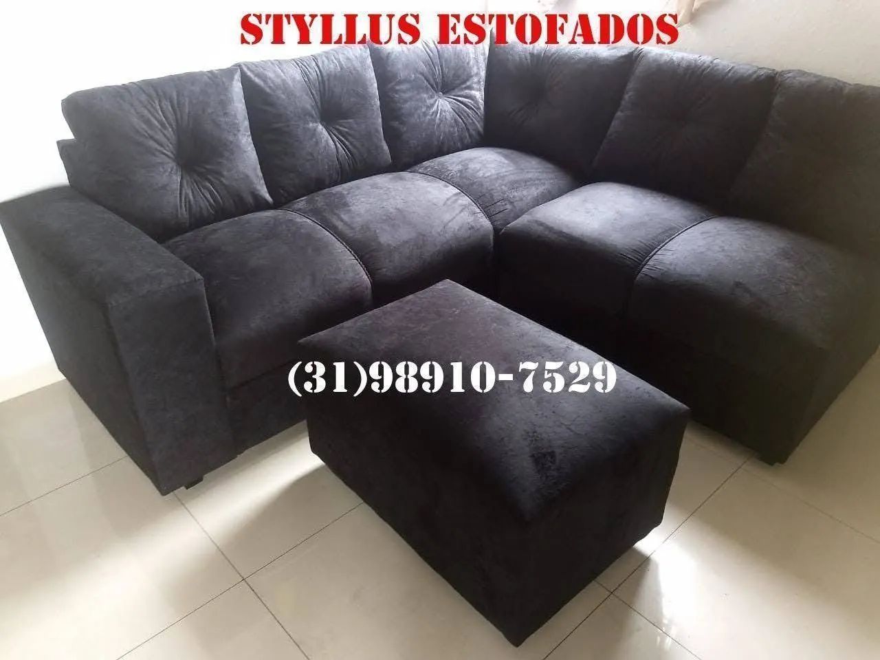 Sofá de Canto Vermelho - Conforto e Estilo! - Foto 5