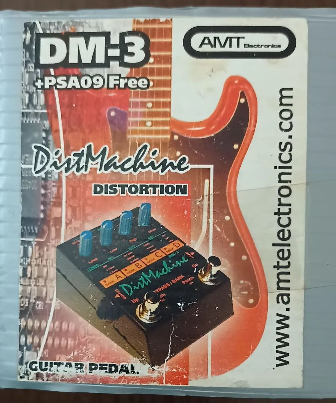 Pedal de Distorção AMT Dirt Machine DM-3 + PSA09 Free