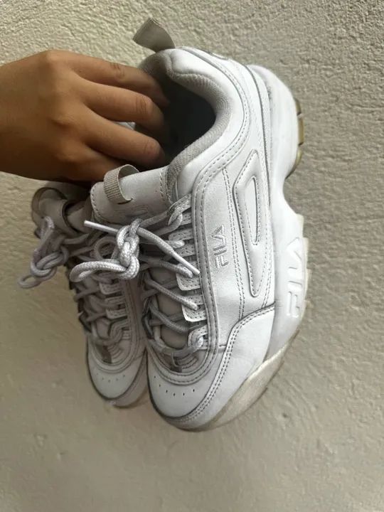 Tenis Fila Disruptor all white original - Foto 4
