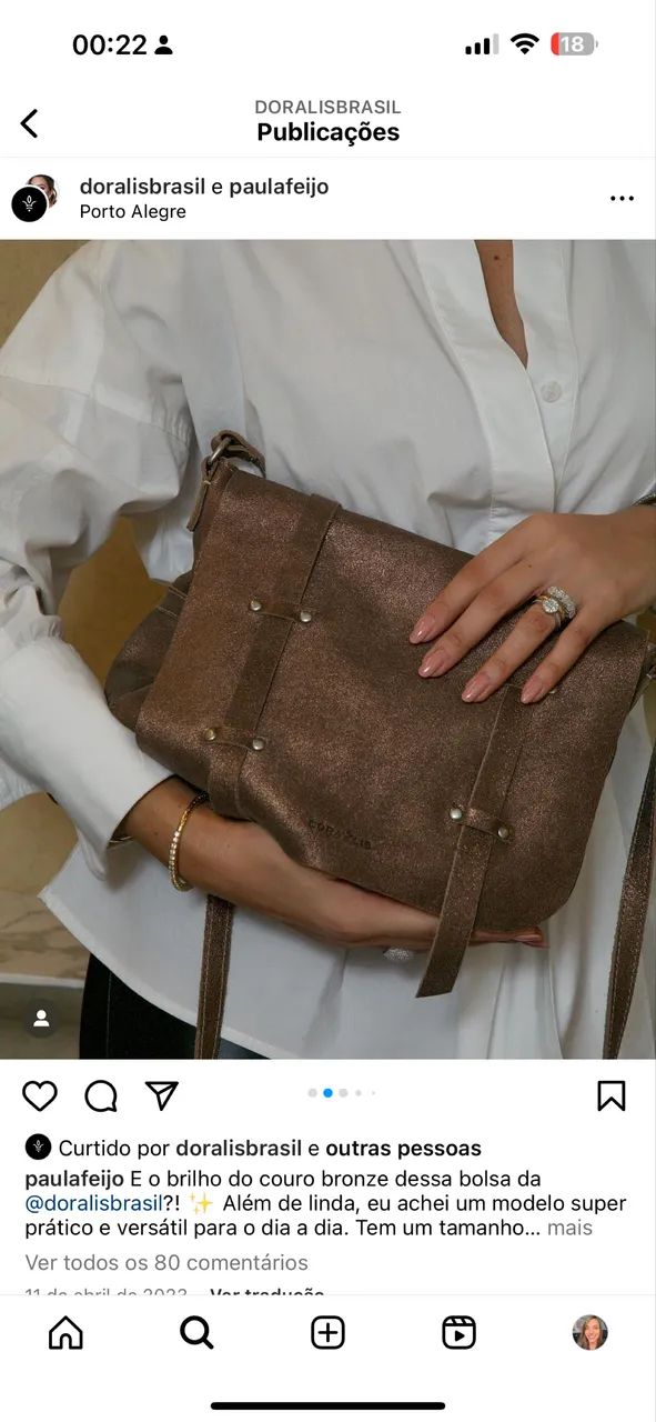 Bolsa de Couro Dora Lis - Foto 2