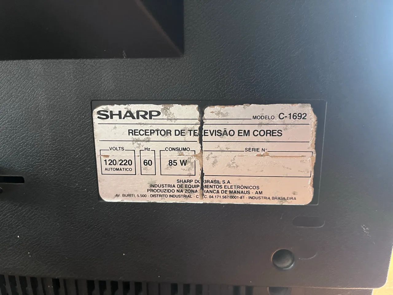 Tv vintage sharp c 1692 em perfeito estado  - Foto 3