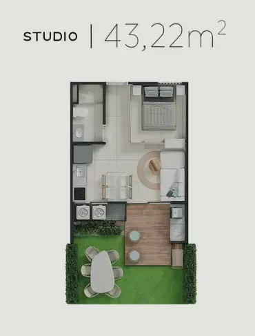 PLANTA 43m²