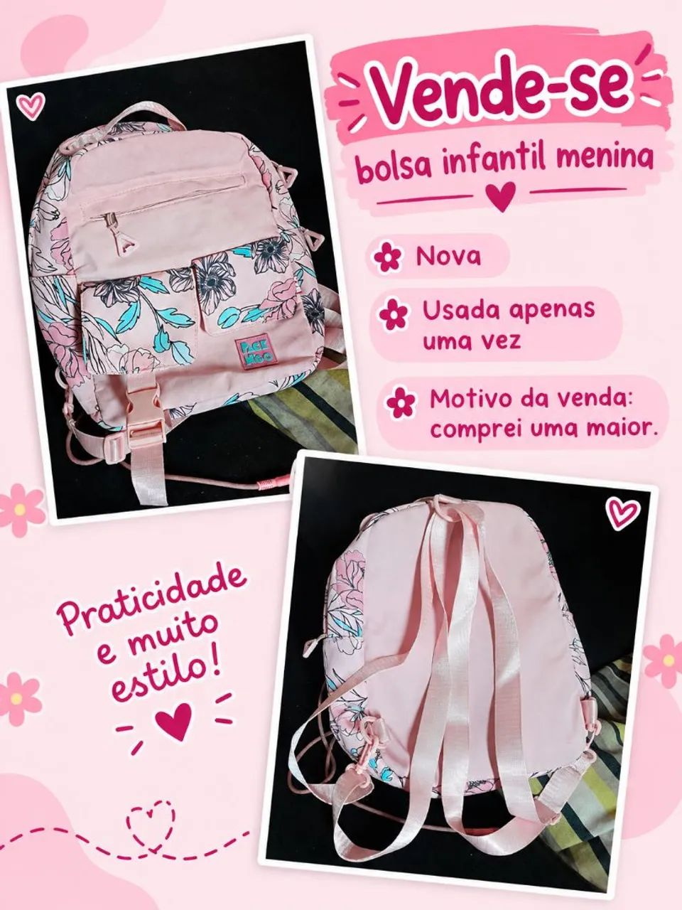 Vende-se bolsa infantil-menina 