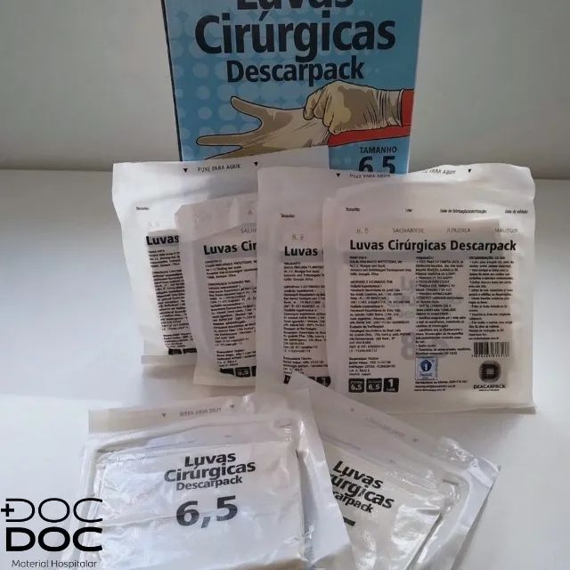 Luva de procedimento Cirúrgico Estéril com Pó Descarpack - Par NOVA LACRADA - Foto 2