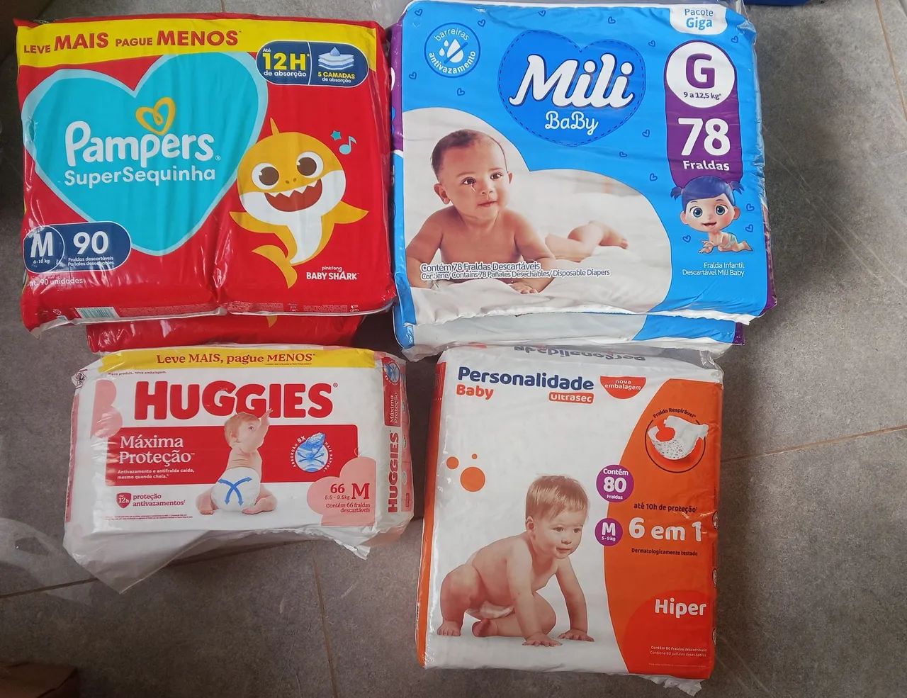 Fraldas de bebe M e G