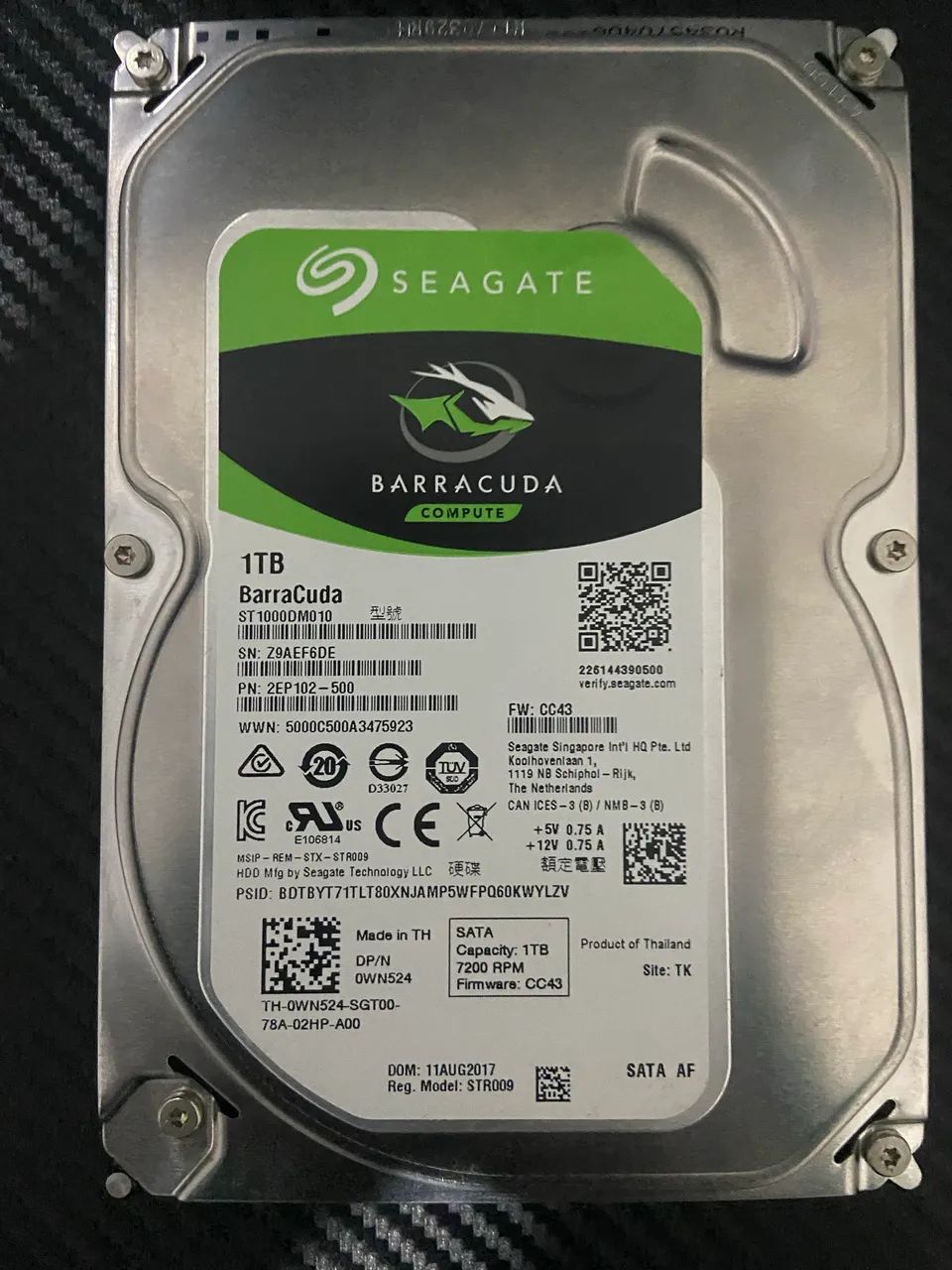 HD Seagate BarraCuda 1 TB