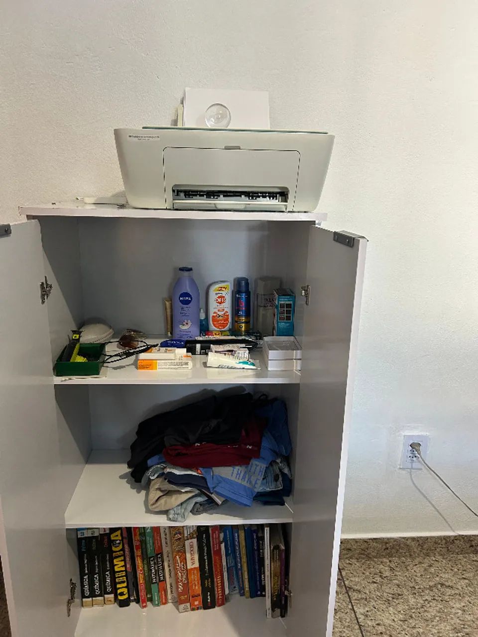 Armário multiuso branco com rodinhas  - Foto 3