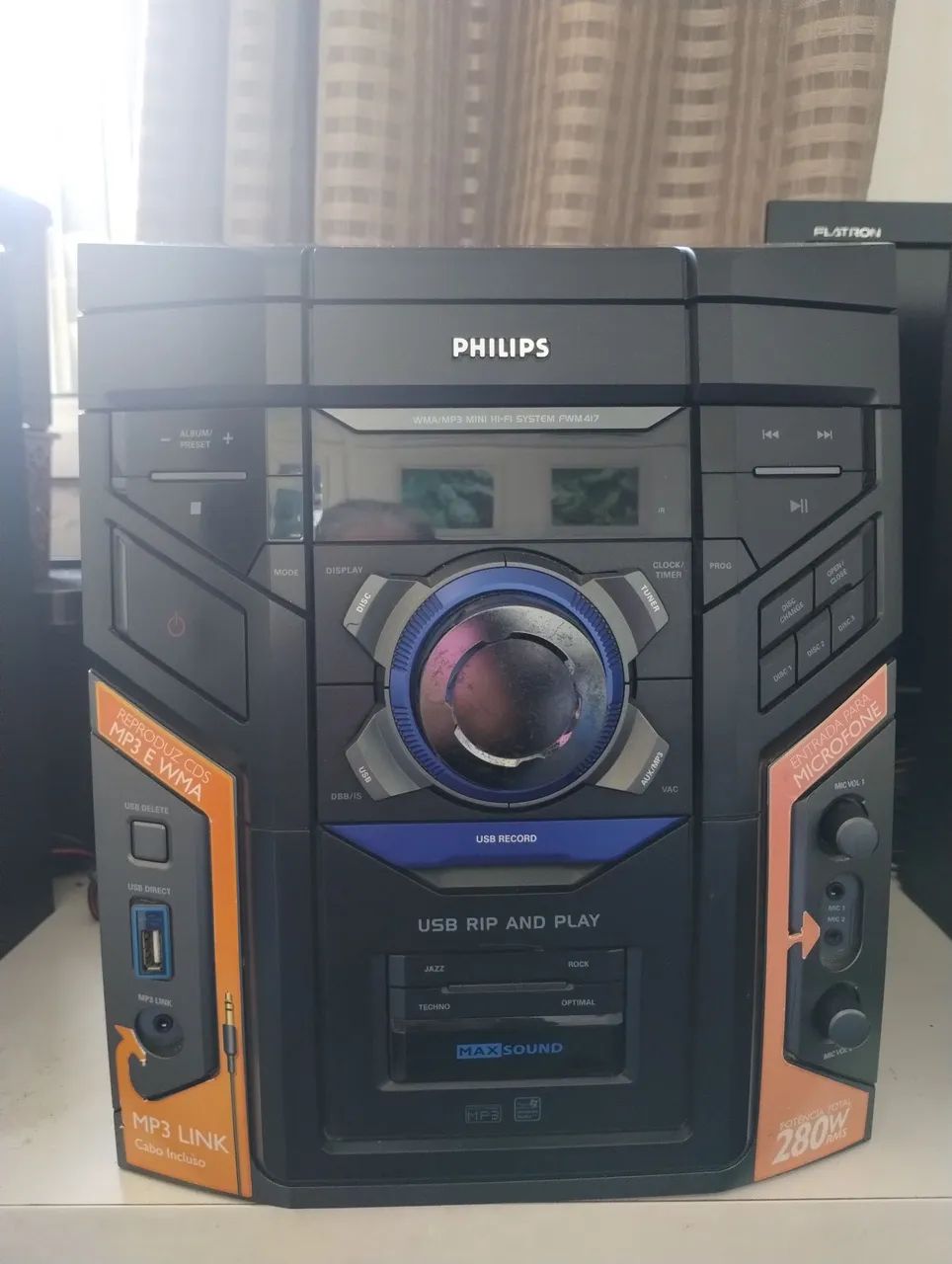 Mini System Philips, 280w RMS potência, perfeito estado de conservação. - Foto 4