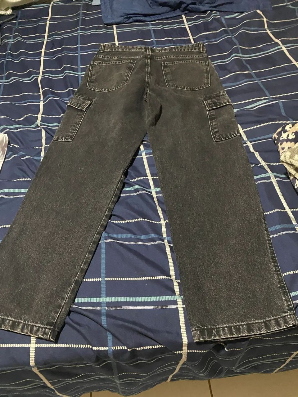 Calça baggy jeans preta  - Foto 3