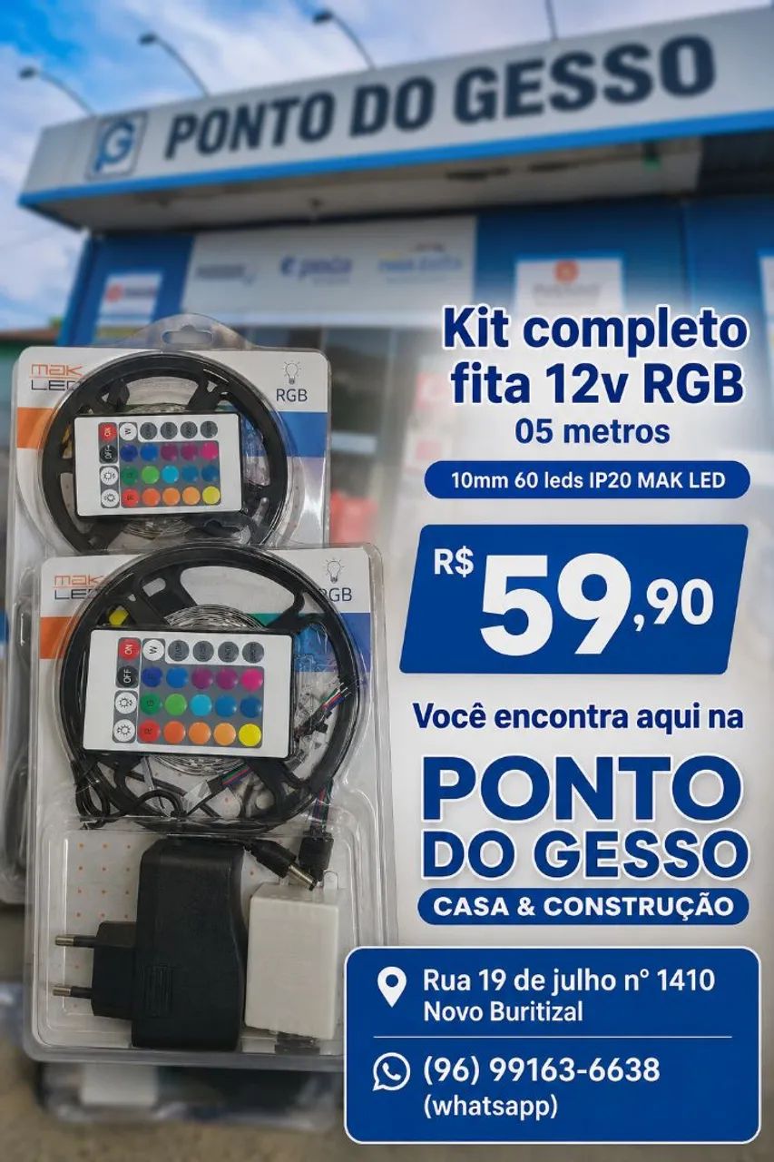 Fita de led com mudança de cores 