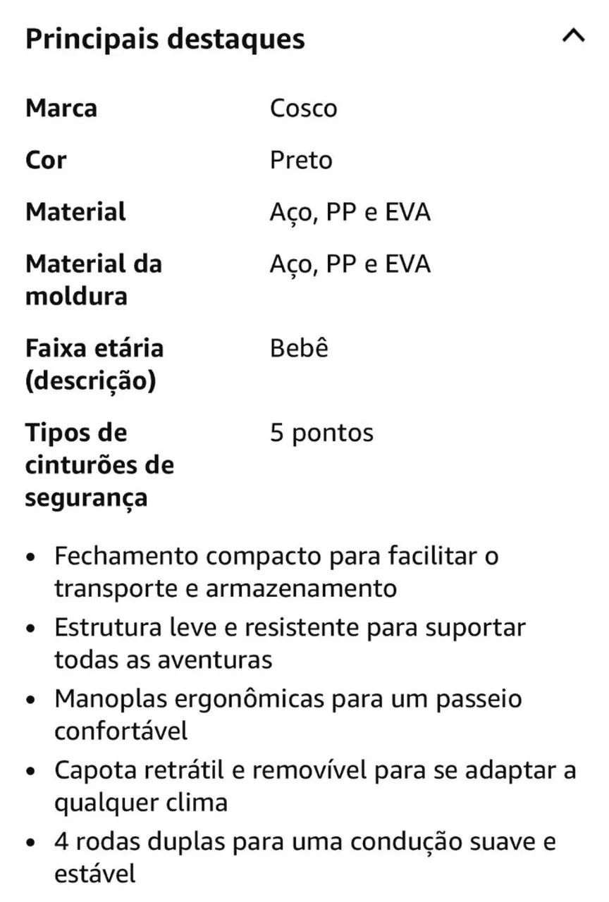 Carrinho de bebê Cosco - Foto 5