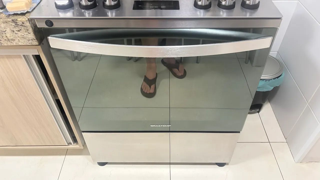 Fogão Brastemp 5 bocas automático mesa vidro - Foto 2