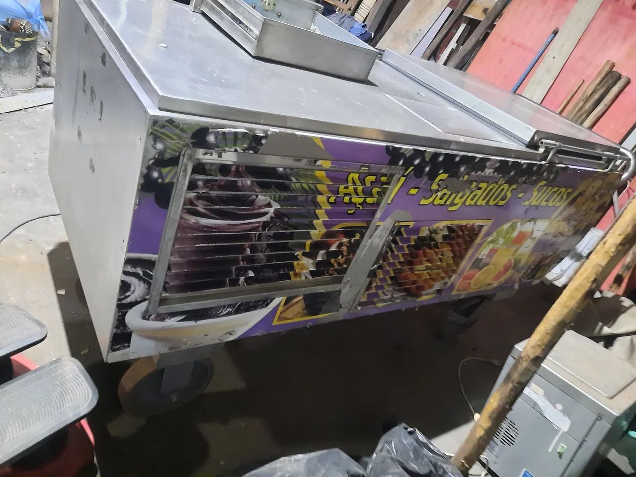 Carrinho de lanches,  açaí, 