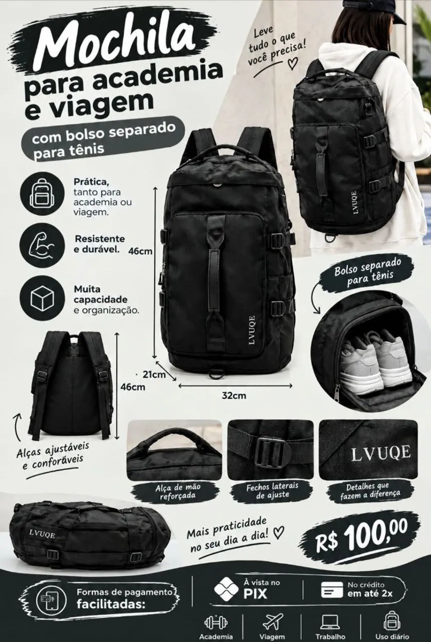 Bolsas para academia/viagem  - Foto 4