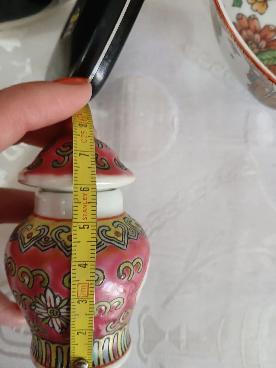 Potiche em miniatura, porcelana. - Foto 3
