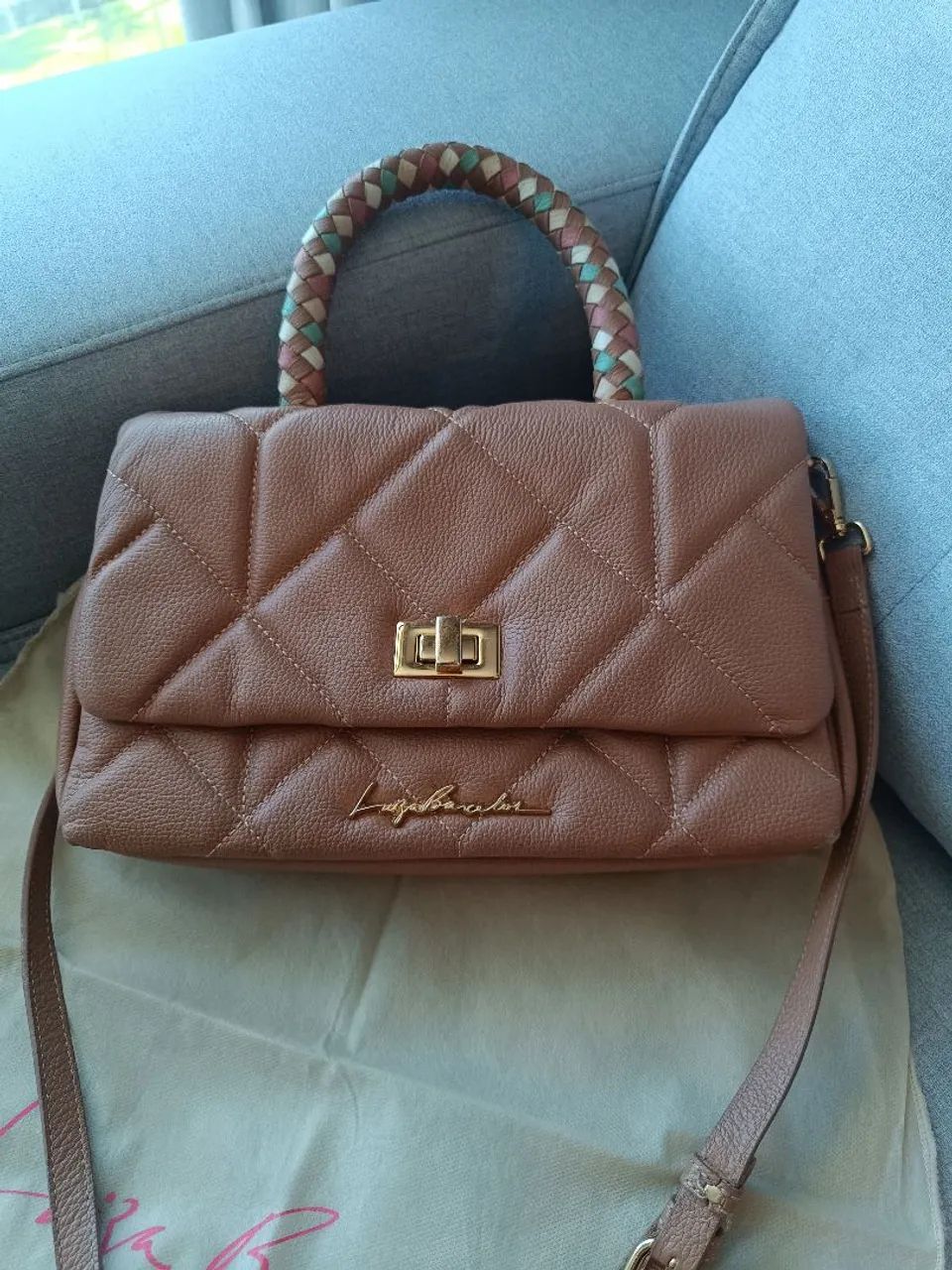 Bolsa Luiza Barcelos original couro legítimo  - Foto 5