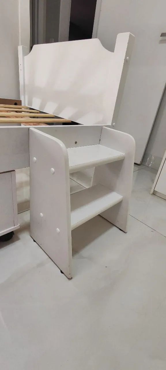 Cama de solteiro Infantil MDF BRANCO - Foto 2