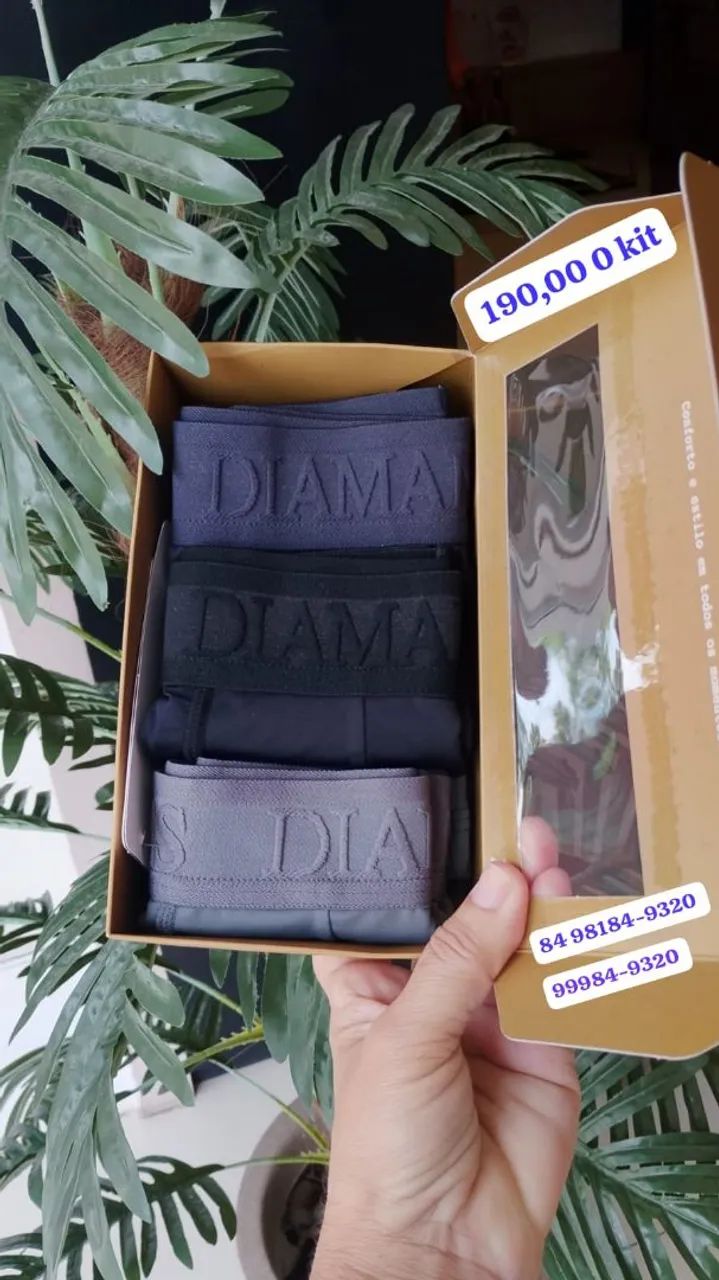 Kit com 3 cuecas Diamantes  - Foto 4