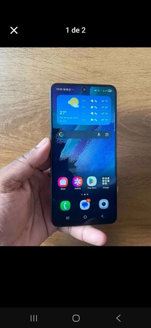 galaxy s21fe 5g com nfc vendo ou troco