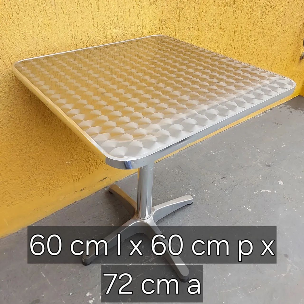 Mesa em alumínio 60x60cm - Foto 2