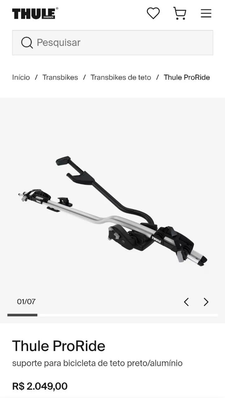 Suporte bike THULE proride 598