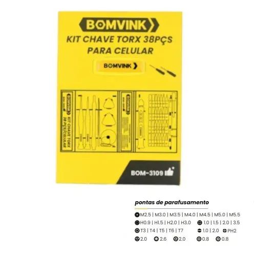 Kit de Chaves de Precisão para Celular Bomvink BOM-3109 38 Peças - WZetta - Foto 3
