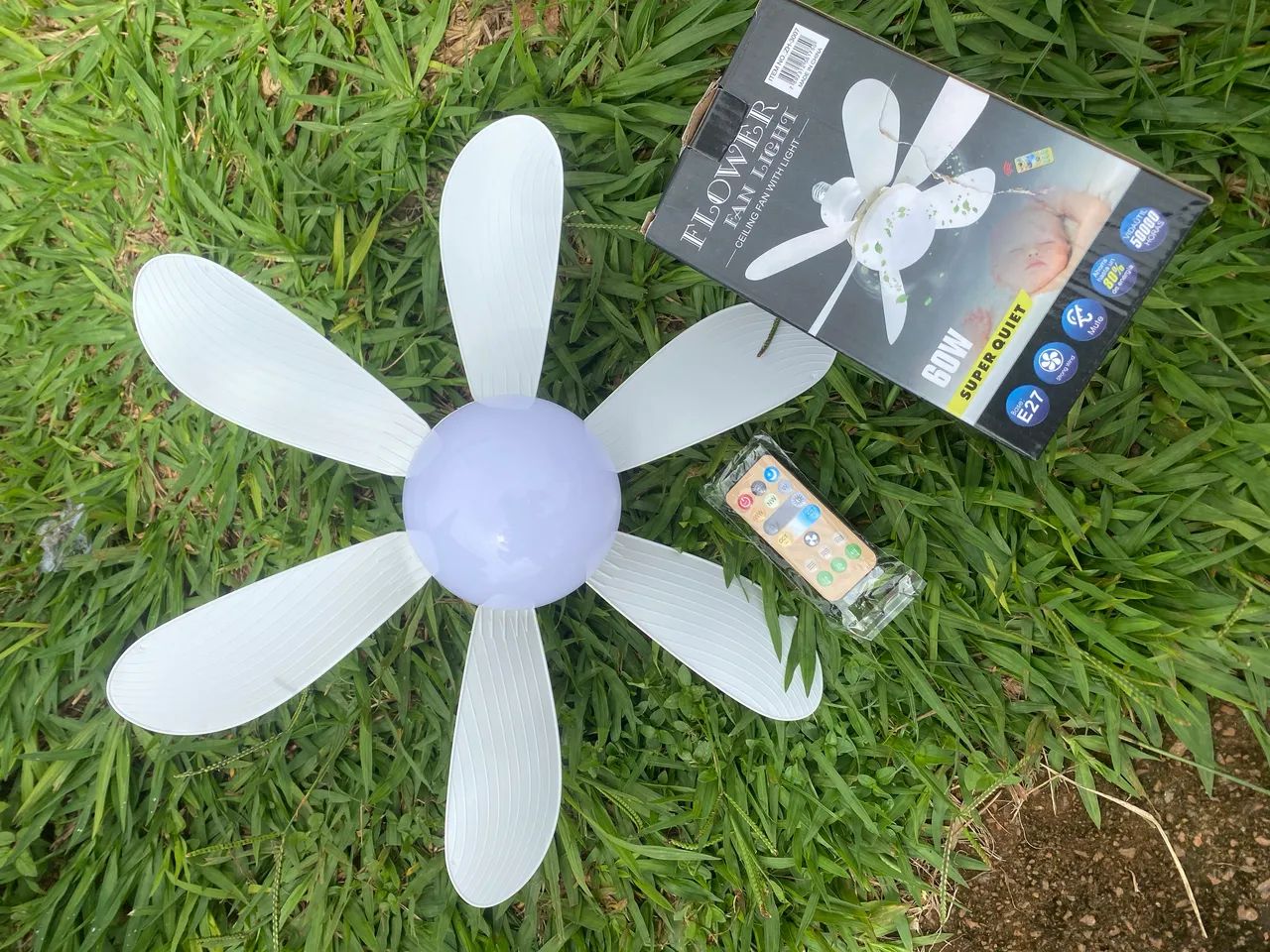 Ventilador de Teto rosqueável com Lâmpada 