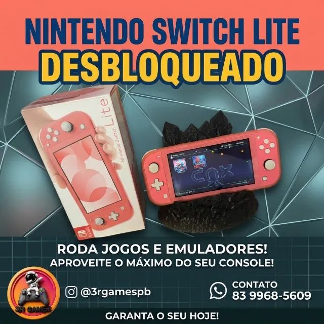 Nintento Switch Lite Standard Cor Coral