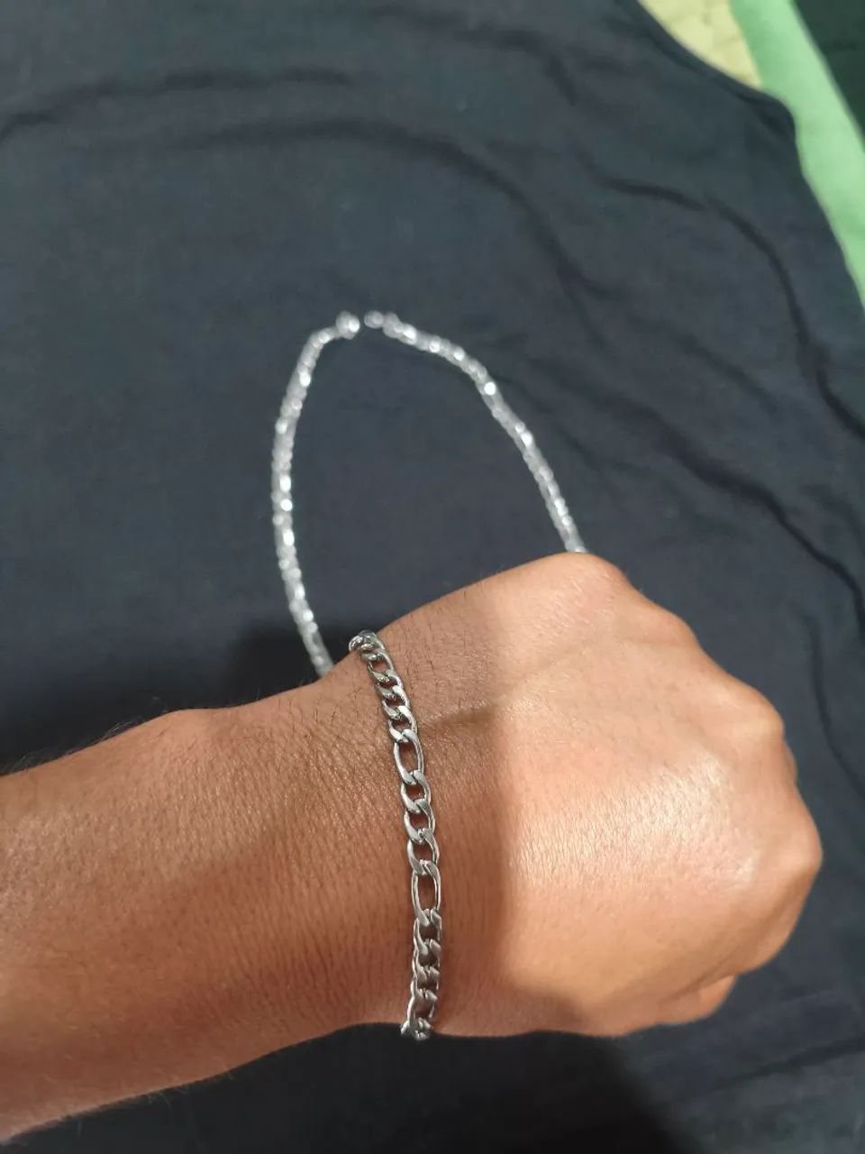 Conjunto de Corrente e pulseira em aço inoxidável  - Foto 3