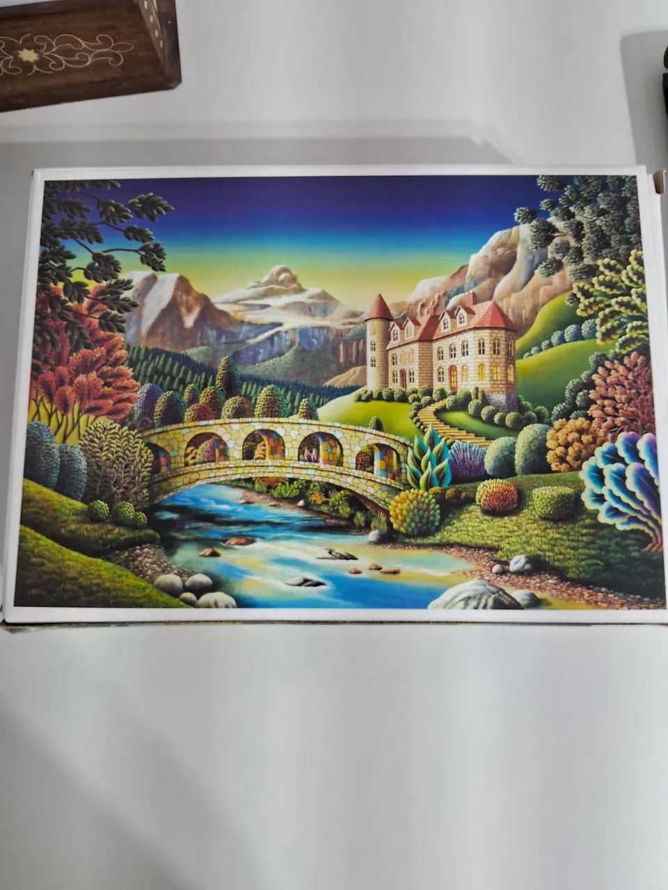 "Castelo na Grécia" Quebra-cabeças importado 1000 peças  - Foto 2