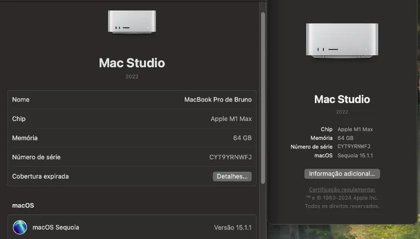 Apple Mac Studio M1 Max 64 GB ram 1TB ssd - Foto 2