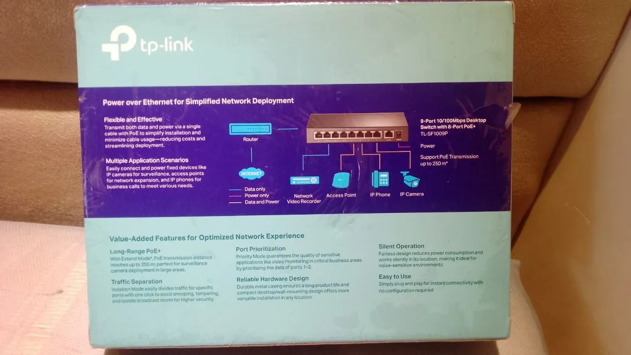 Switch PoE TP-Link TL-SF1009P 9-port 10/100 Mbps