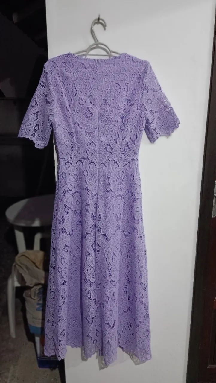 Vestido de renda lilás NOVO - Foto 2
