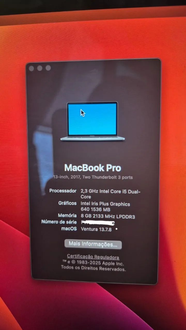 MacBook Pro 2017 i5 8gb 128gb - Foto 2