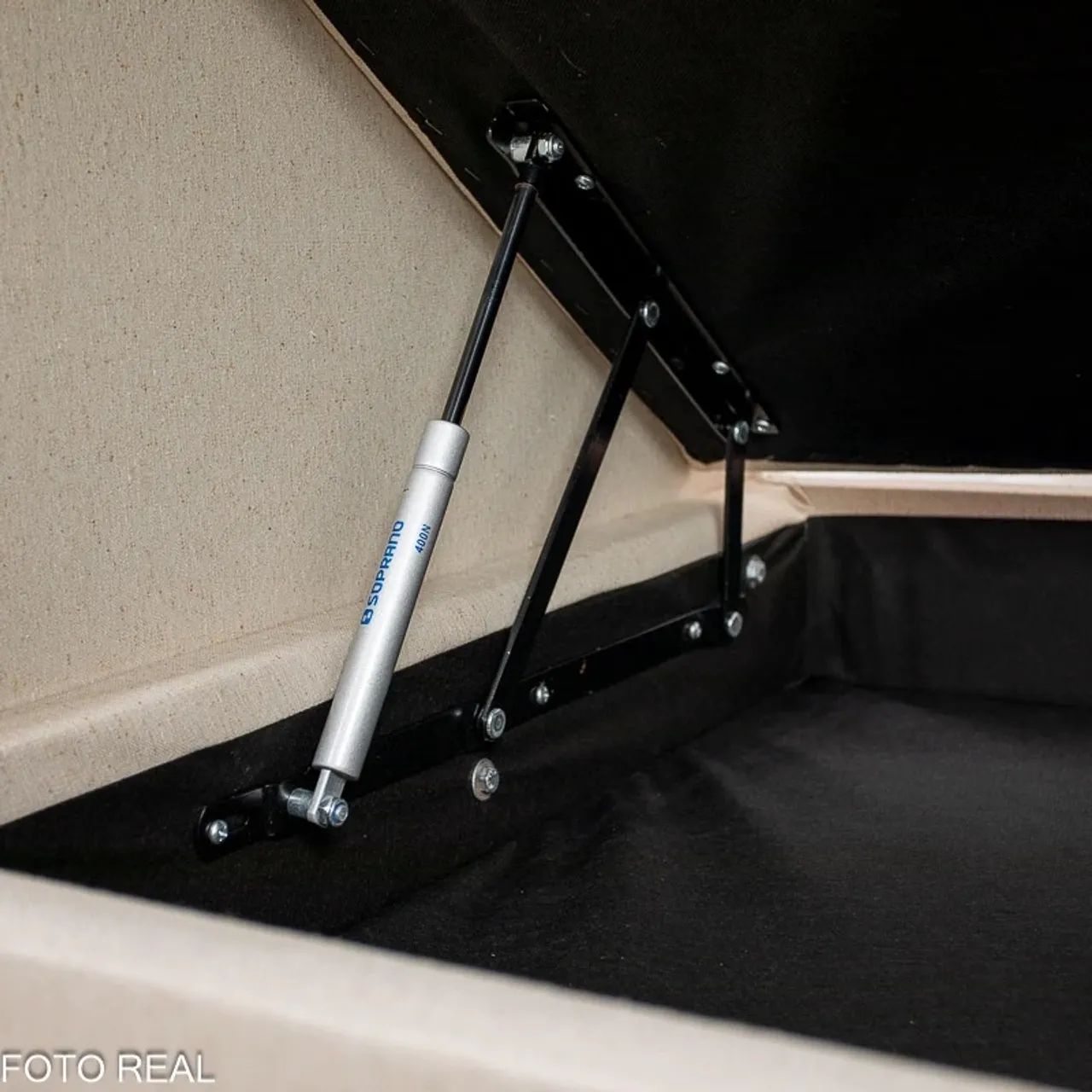 Sofá Cama Baú Linho Design Moderno rf7 - Foto 3