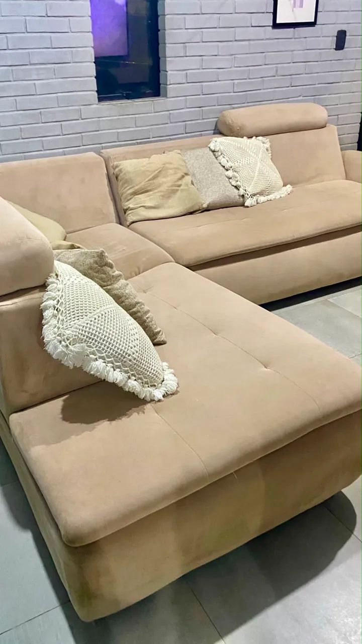 Sofá em L 5 lugares 