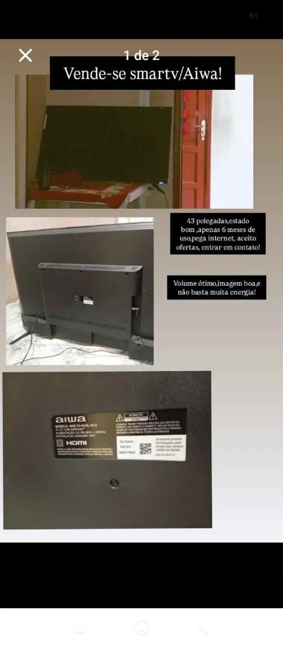 Tv Aiwa 43 polegadas 