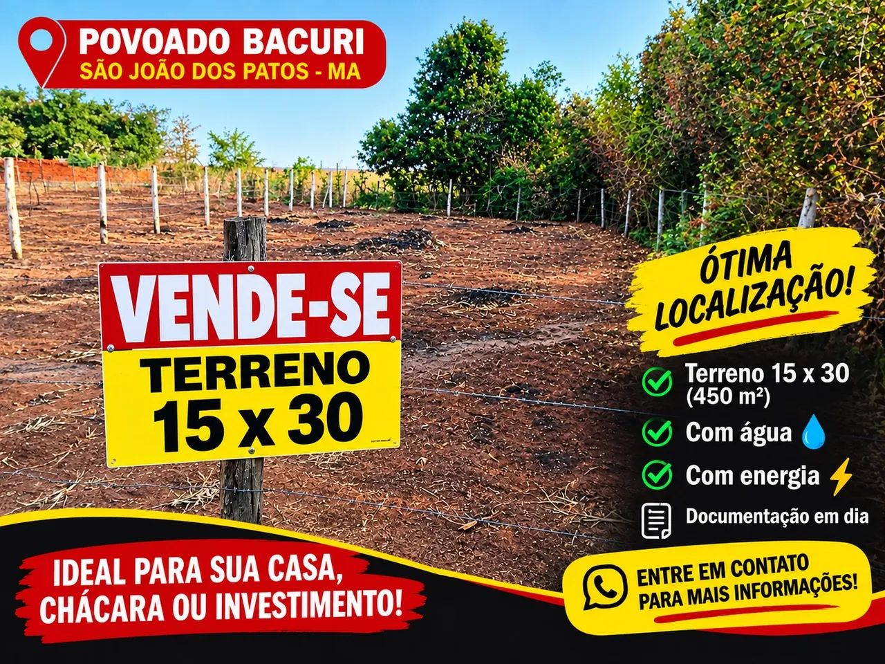Terreno no povoado bacuri 