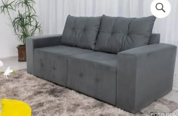 TRANSCEDEU: SOFÁ RETRÁTIL COM FRETE GRÁTIS!!! - Foto 4