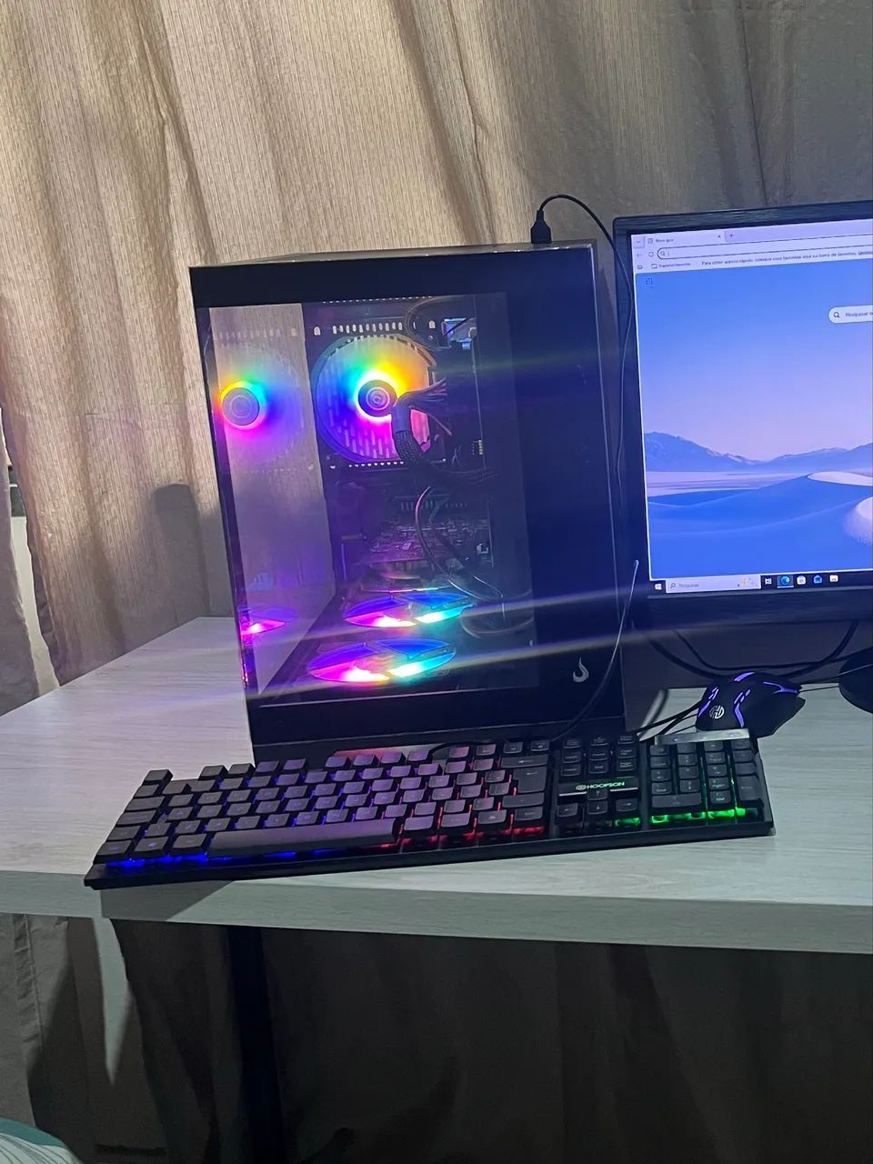 Cpu gabinete Gamer seminova, core i5 7th ,.12gb ddr4 - Foto 3