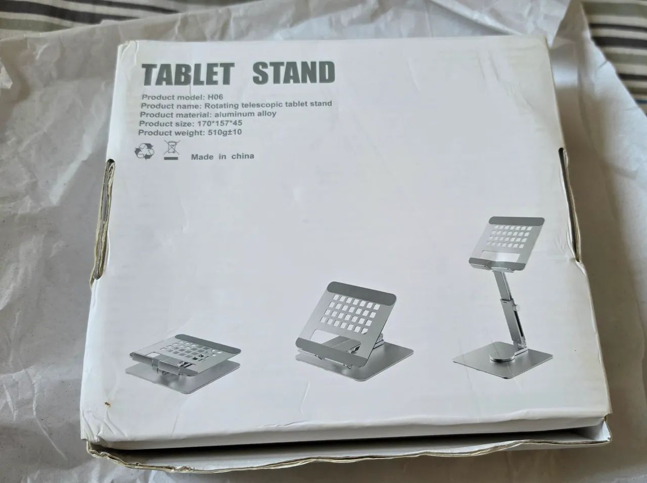 Suporte para tablet de alumínio 360 Suporte de mesa ajustável dobrável 4-14 polegadas - Foto 2