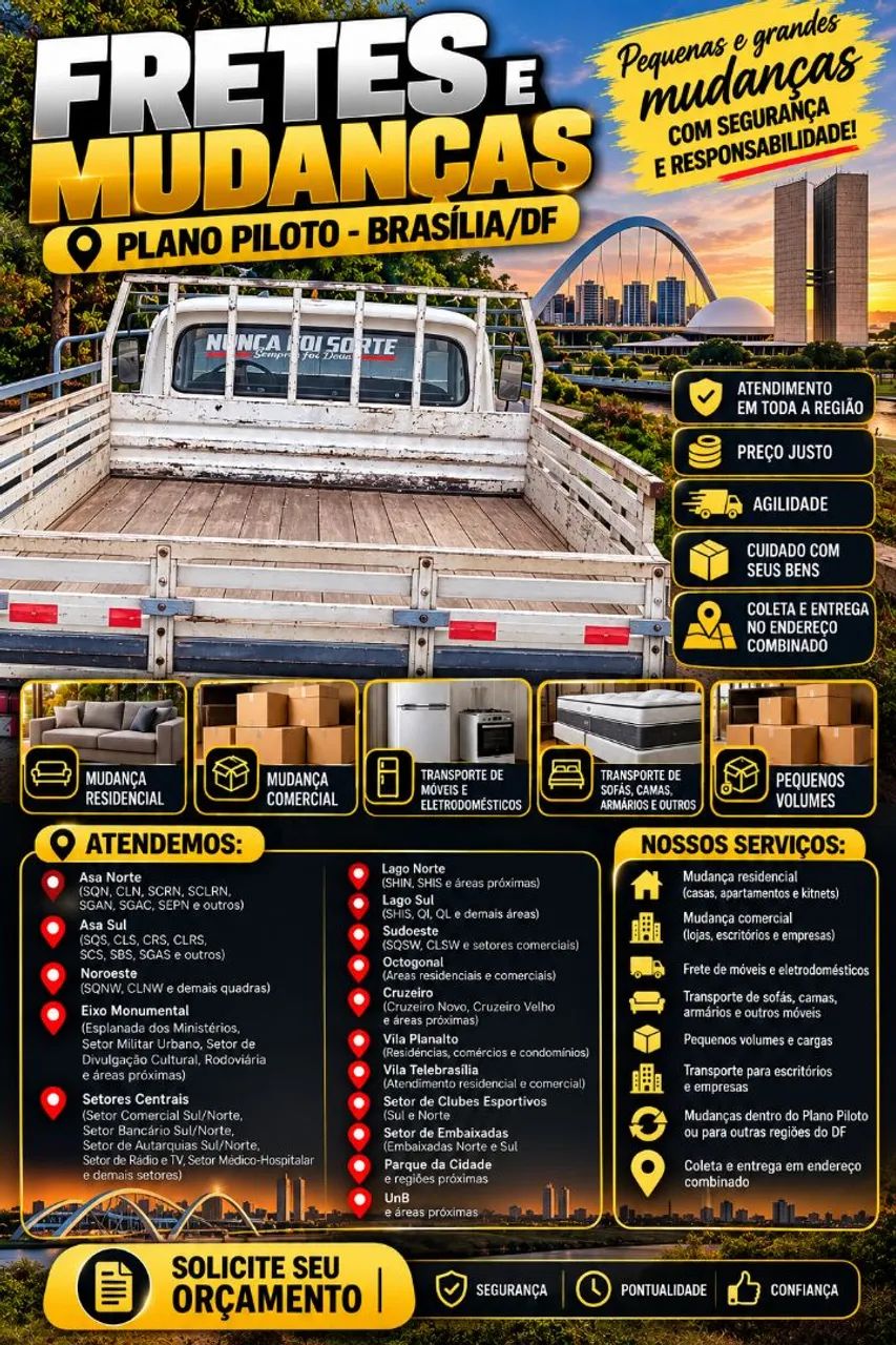 Frete e mudança Asa norte