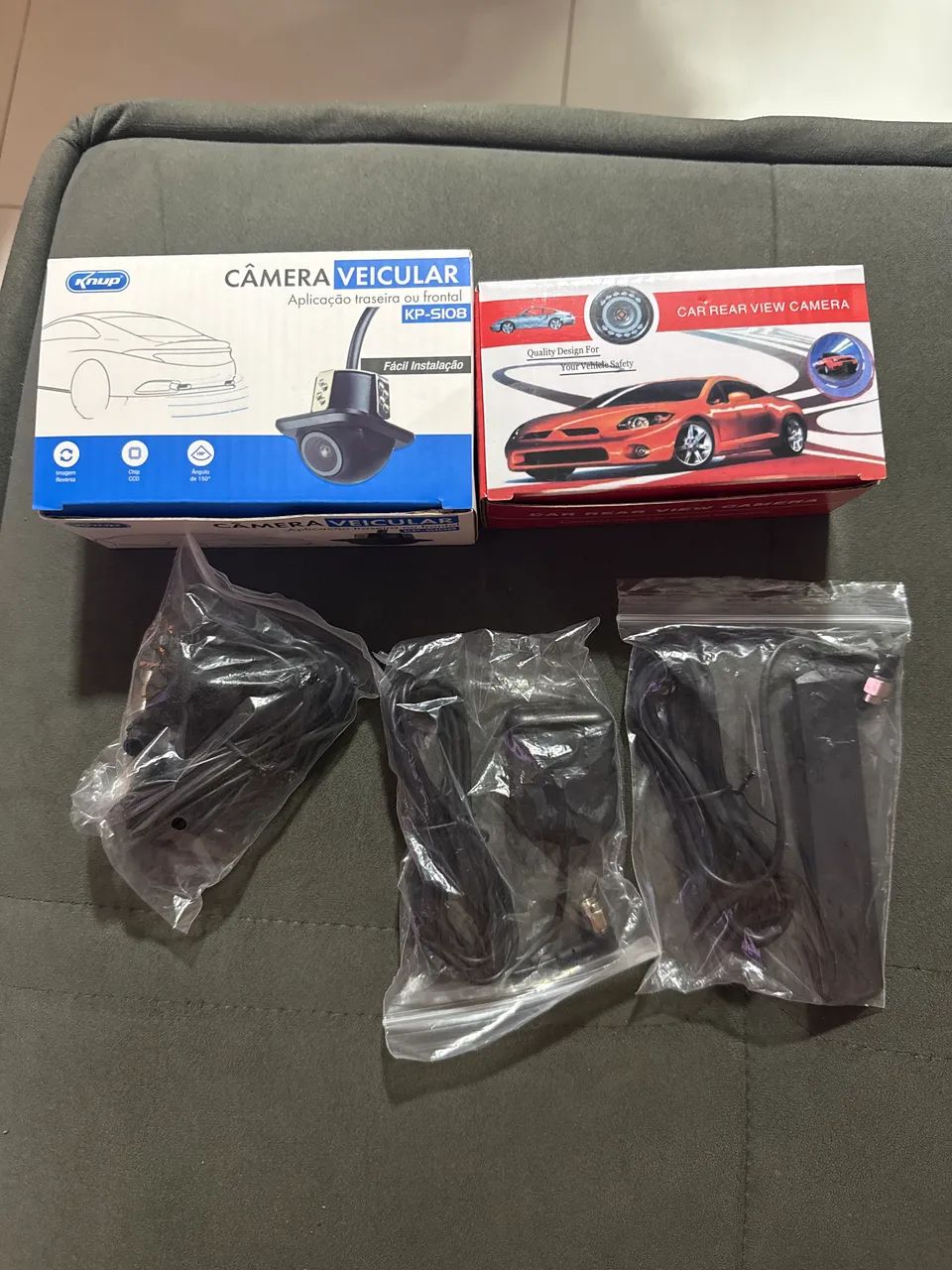 Kit câmera de ré e frontal