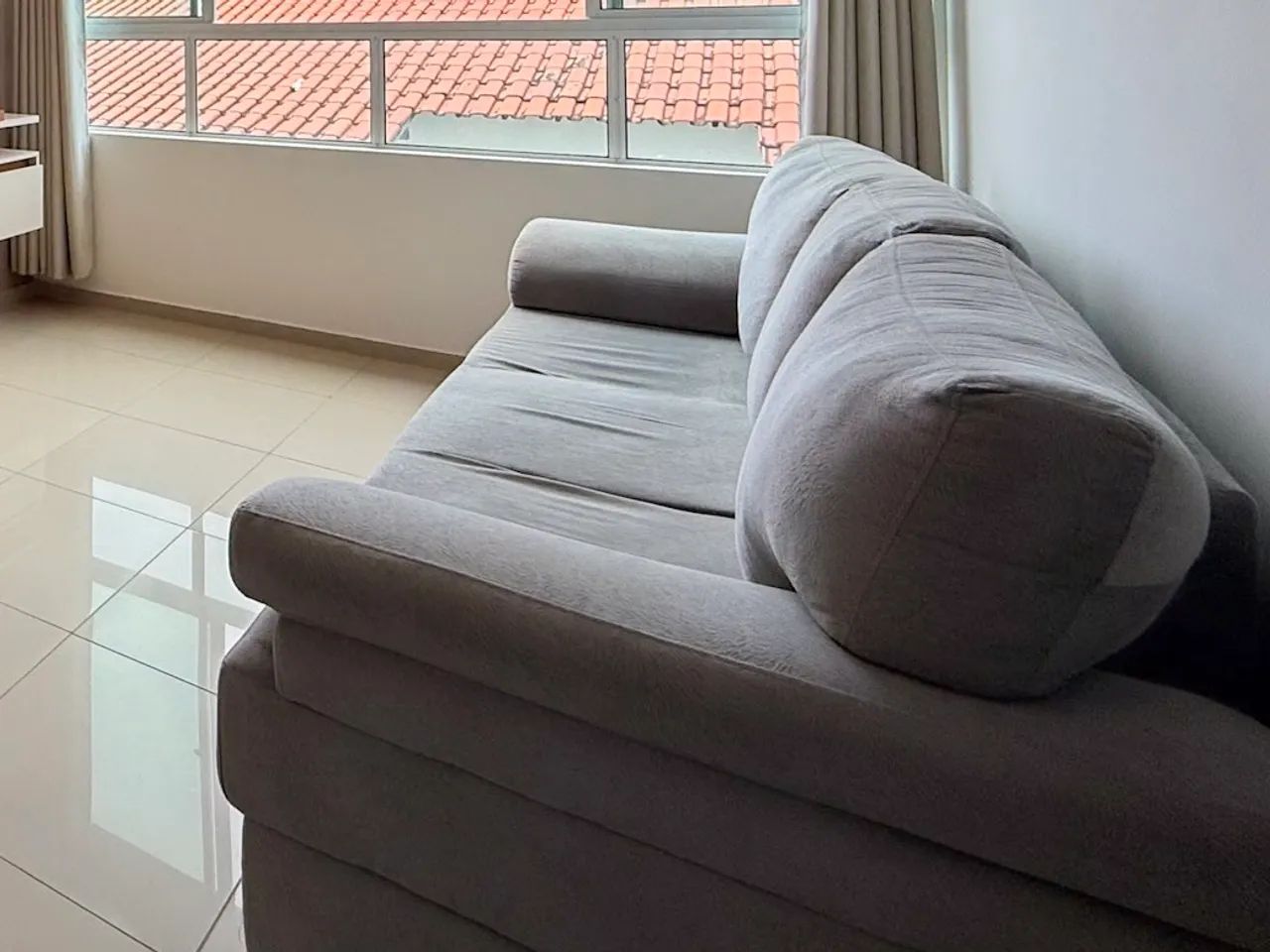 Sofá Suede 3 lugares