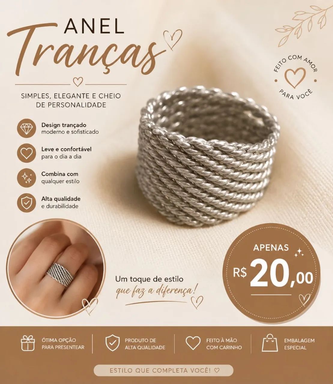 Anel Tranças 