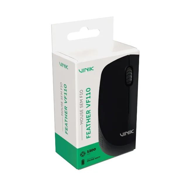 Mouse Sem Fio Vinik Feather Vf110 1200Dpi - Preto - Foto 4